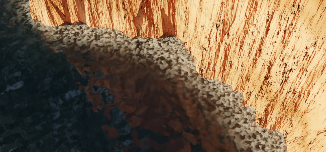 shoreline closeup